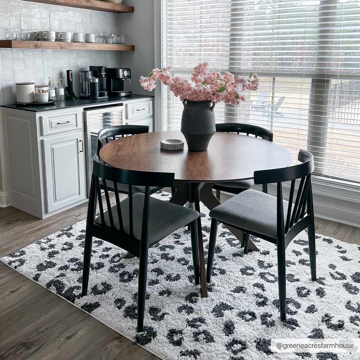 Zhen Black Spots Leopard Rug - Clearance by Boutique Rugs