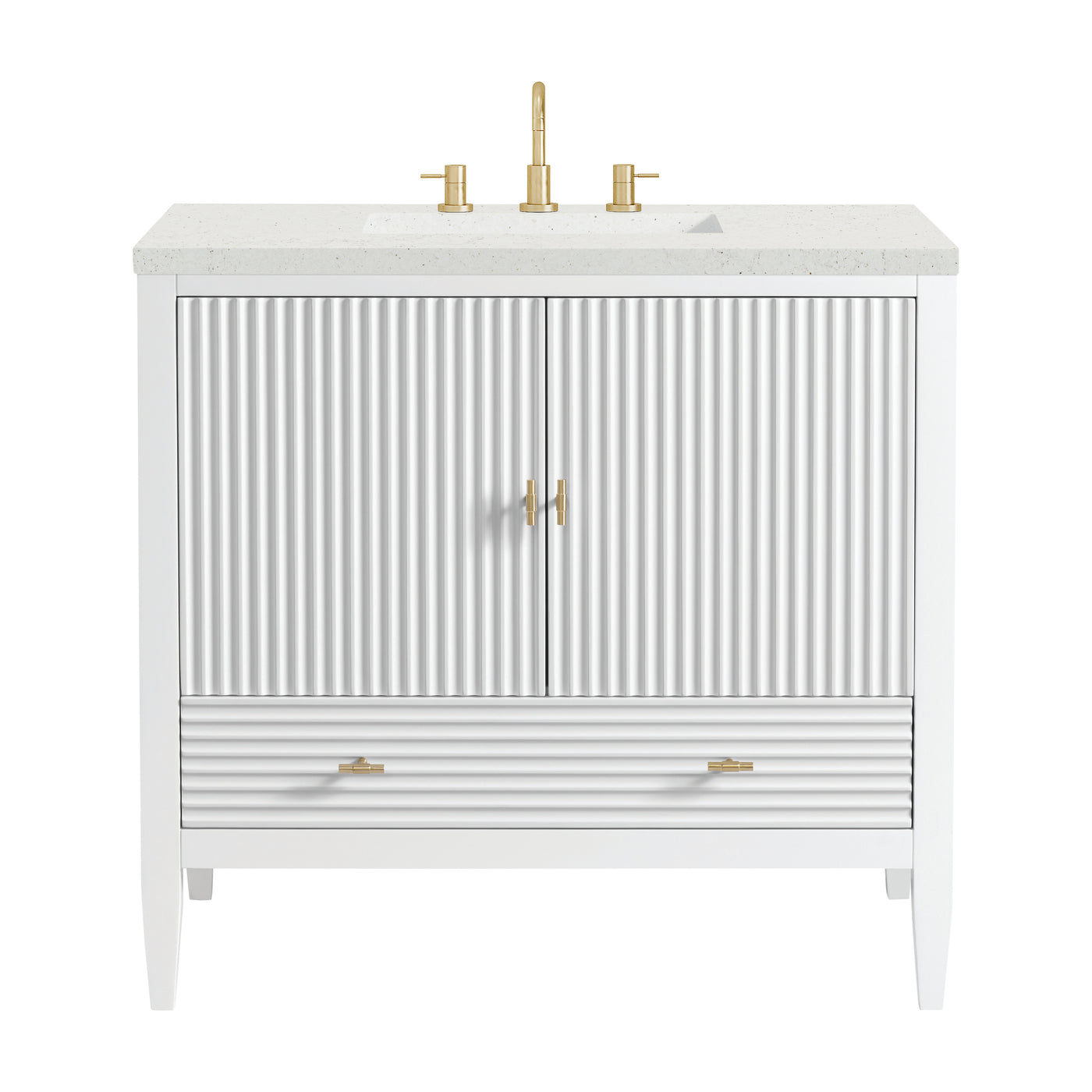 James Martin Myrrin 36" Single Bathroom Vanity, Bright White by James Martin