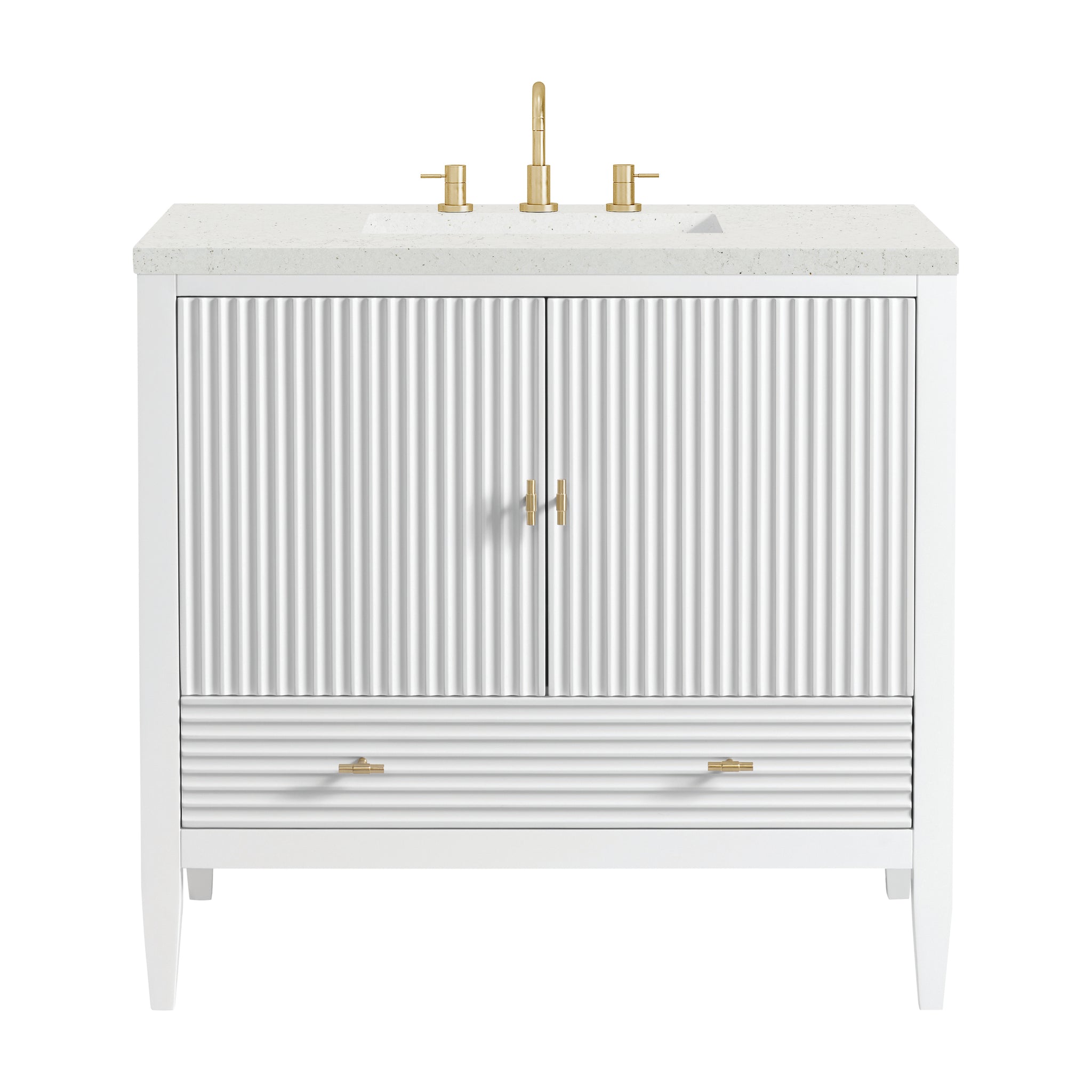 James Martin Myrrin 36" Single Bathroom Vanity, Bright White by James Martin