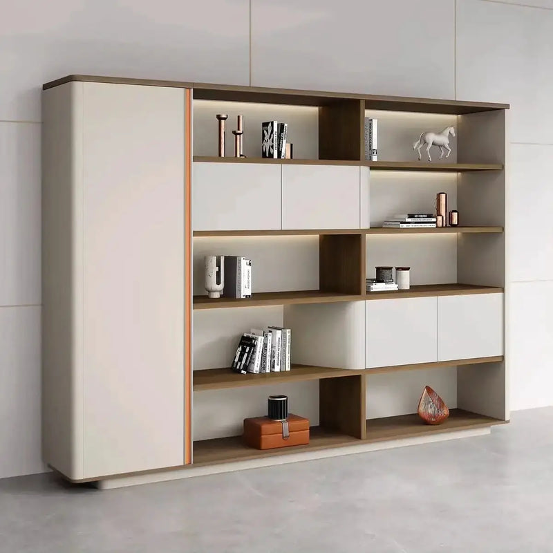 Hadwyn · Office Shelves w/ Lighting & Storage by Arc Grove