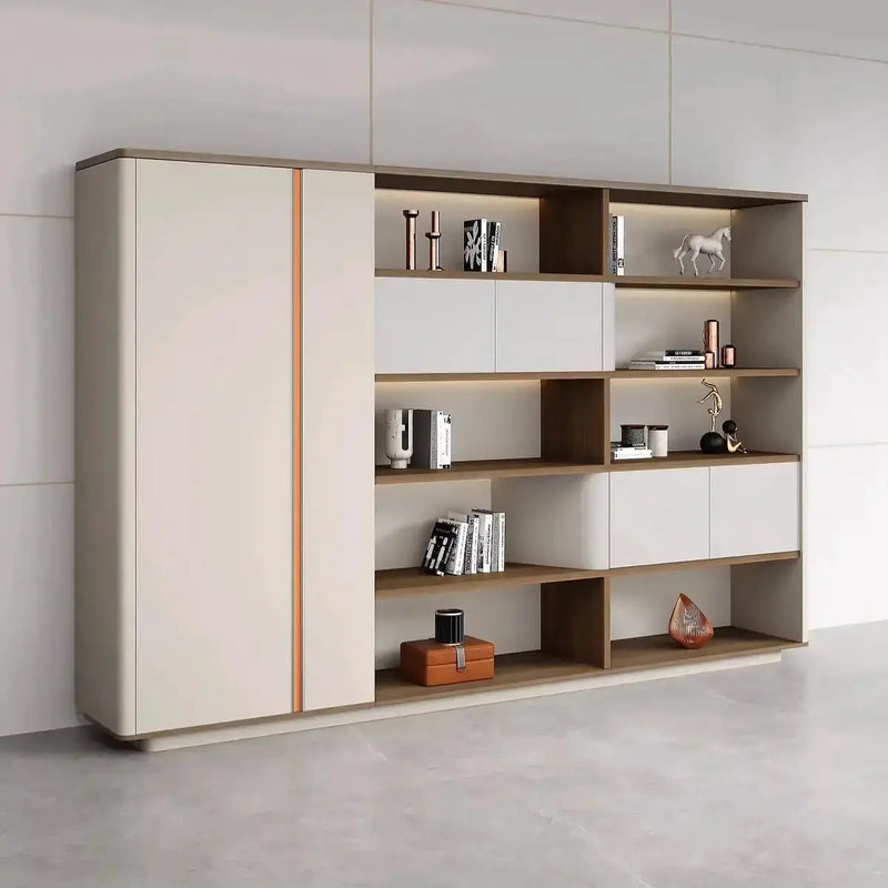 Hadwyn · Office Shelves w/ Lighting & Storage by Arc Grove