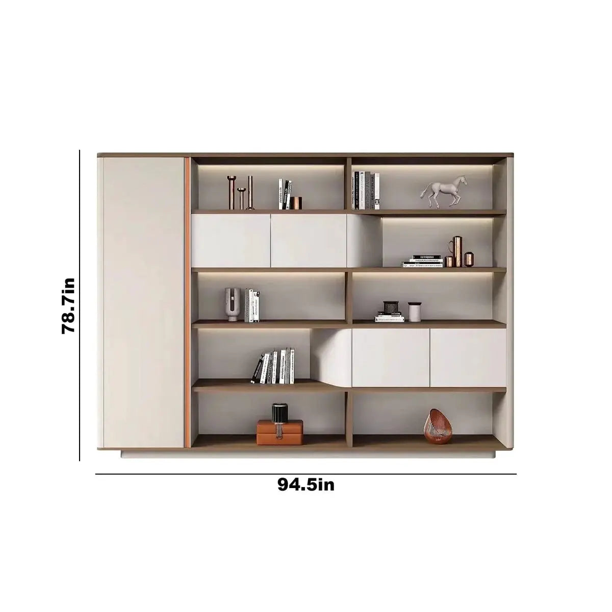 Hadwyn · Office Shelves w/ Lighting & Storage by Arc Grove