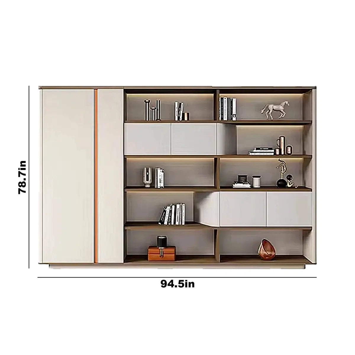Hadwyn · Office Shelves w/ Lighting & Storage by Arc Grove