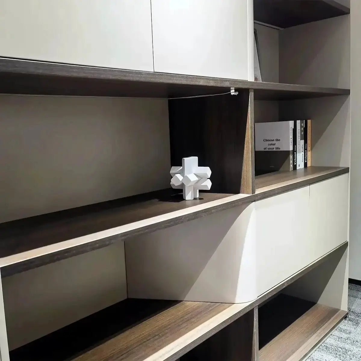 Hadwyn · Office Shelves w/ Lighting & Storage by Arc Grove