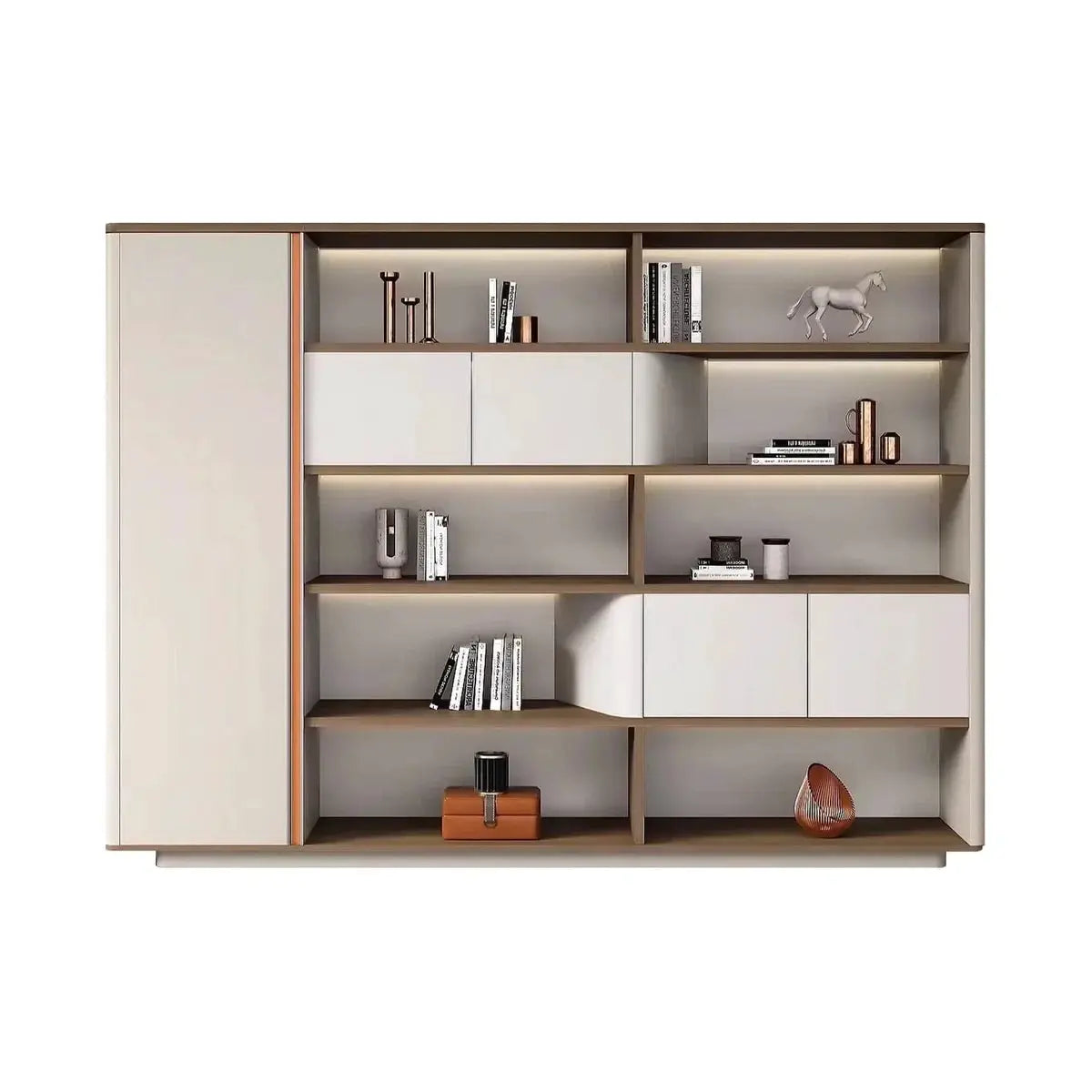 Hadwyn · Office Shelves w/ Lighting & Storage by Arc Grove