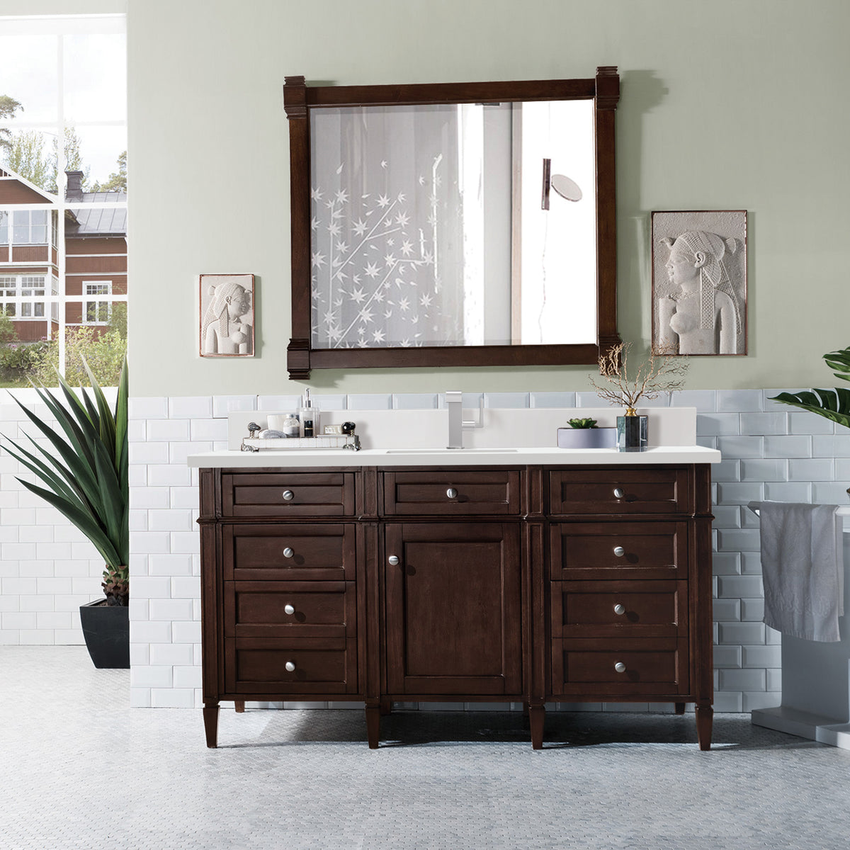 James Martin Brittany 60" Single Bathroom Vanity, Burnished Mahogany, view 32