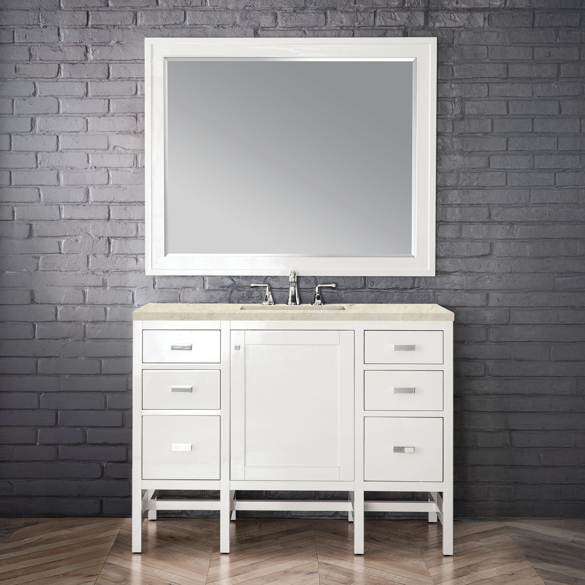 James Martin Addison 48" Single Bathroom Vanity, Glossy White, view 28