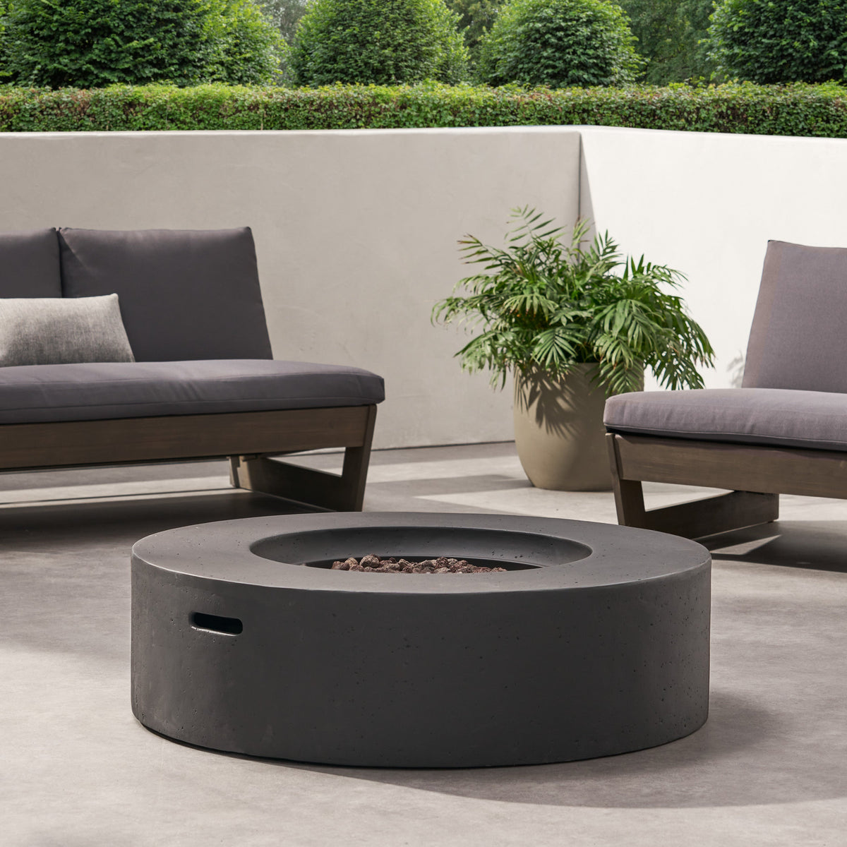 Lightweight Concrete Outdoor Circular Fire Pit, photo 7 of 10