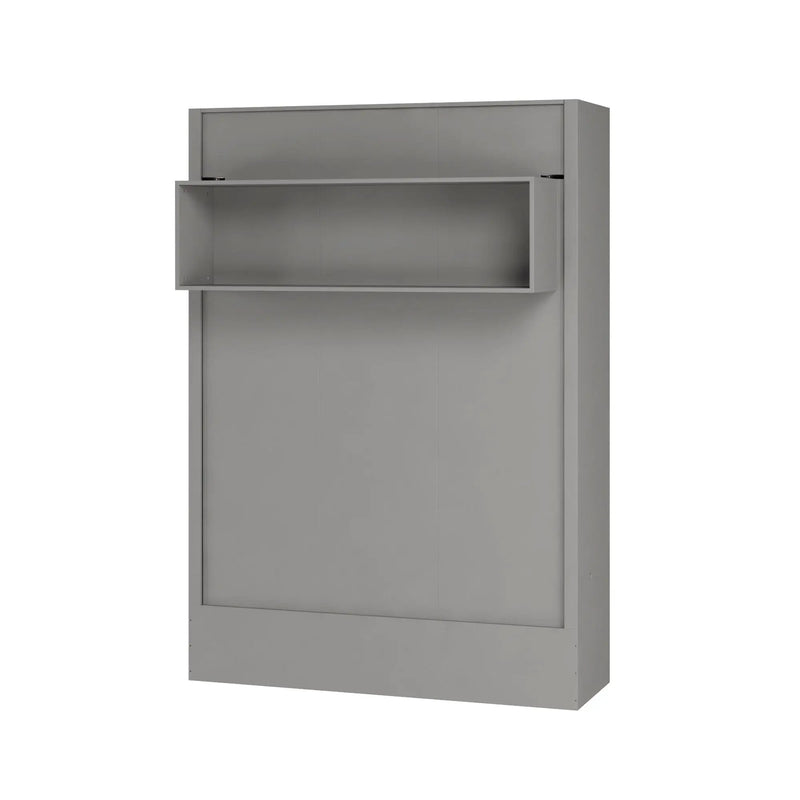 Easy-Lift Full Murphy Wall Bed in Grey with Shelf by Sharicks