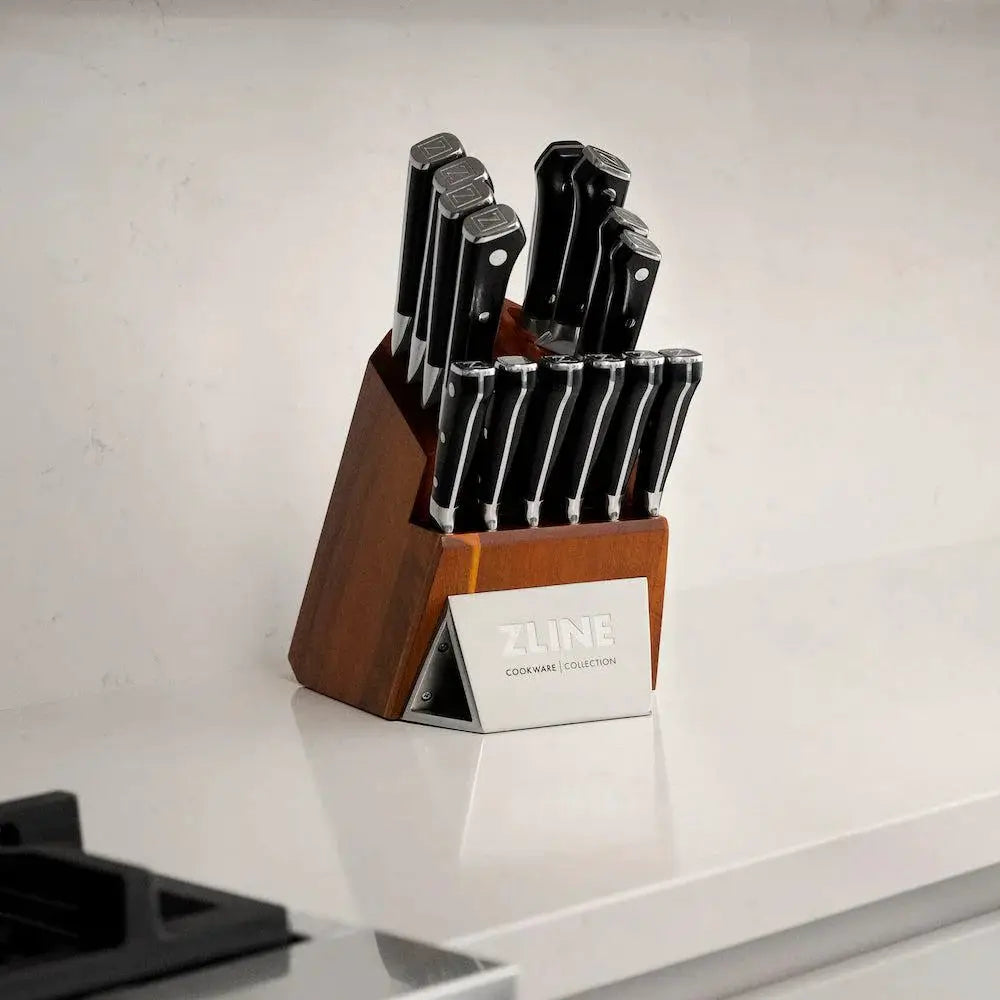 ZLINE 15-Piece Professional German Steel Kitchen Knife Block Set KSETT-GS-15 by Farmhouse Kitchen and Bath