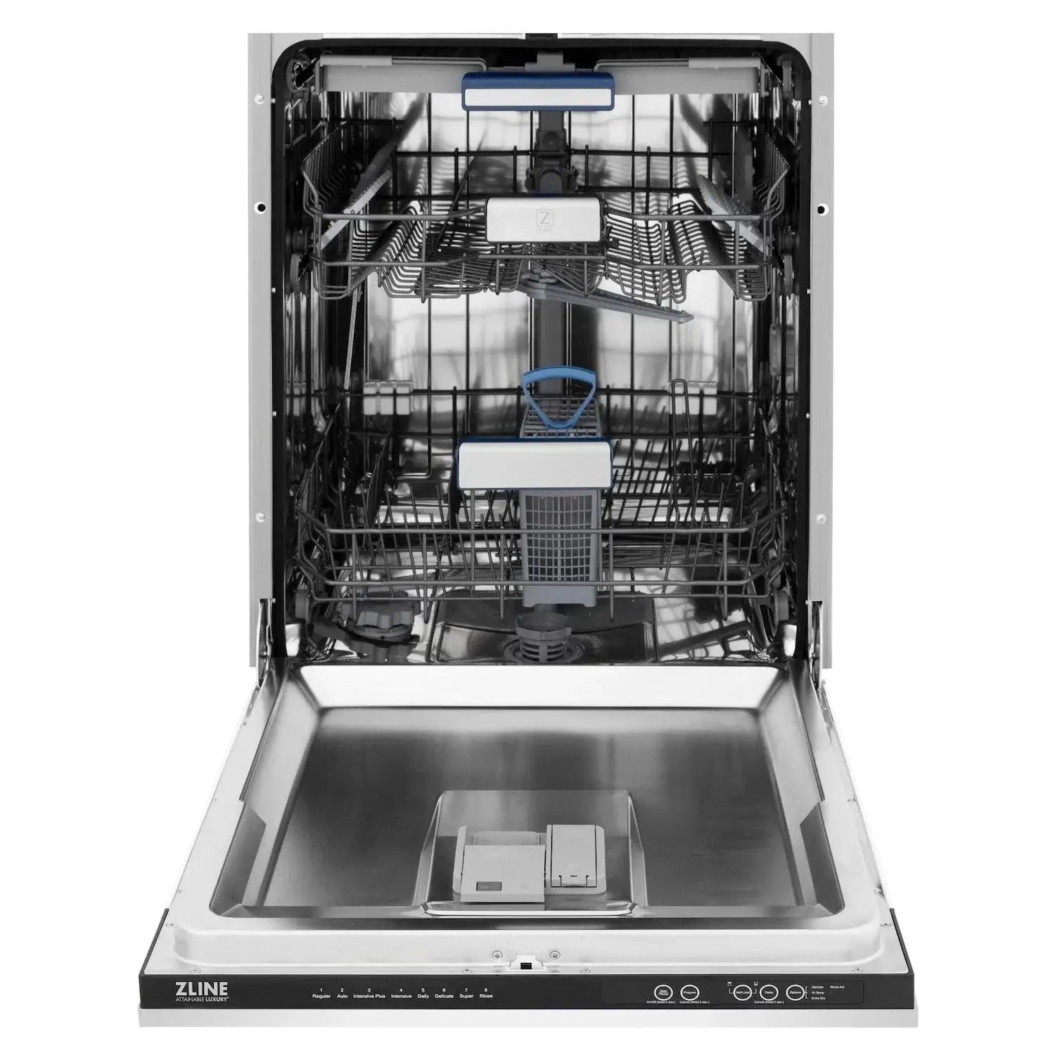 ZLINE 24" Autograph Dishwasher, White Door, Black Handle, DWVZ-WM-24-MB by Farmhouse Kitchen and Bath
