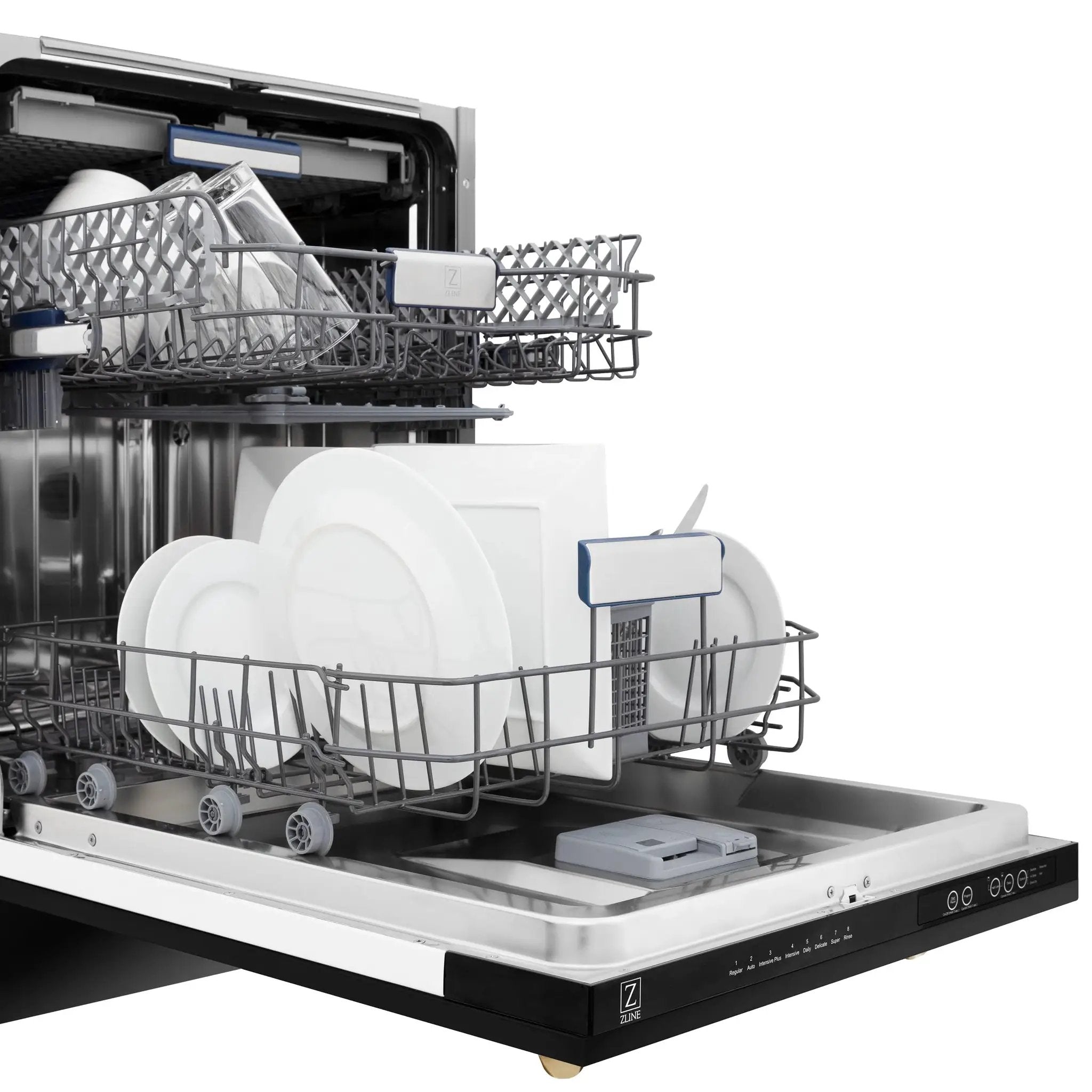 ZLINE Autograph 18" Dishwasher Black Stainless, DWVZ-BS-18-G by Farmhouse Kitchen and Bath