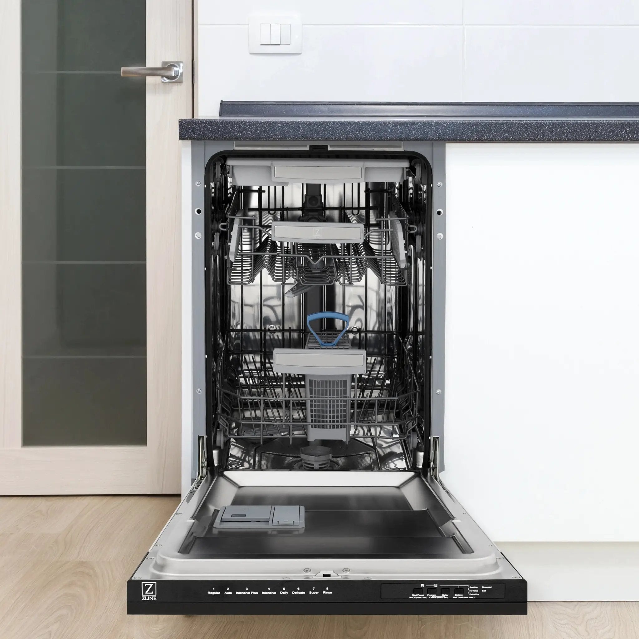 ZLINE Autograph 18" Dishwasher Black Stainless, DWVZ-BS-18-G by Farmhouse Kitchen and Bath
