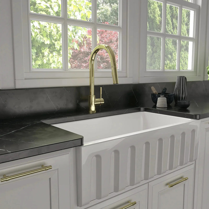 ZLINE Gemini Kitchen Faucet, GEM-KF-PG by Farmhouse Kitchen and Bath