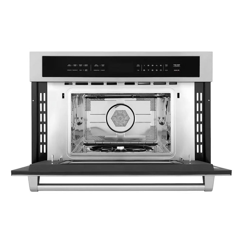 ZLINE Kitchen Package Refrigerator, Rangetop, Wall Oven, Microwave 4KPR-RT48-MWAWS by Farmhouse Kitchen and Bath
