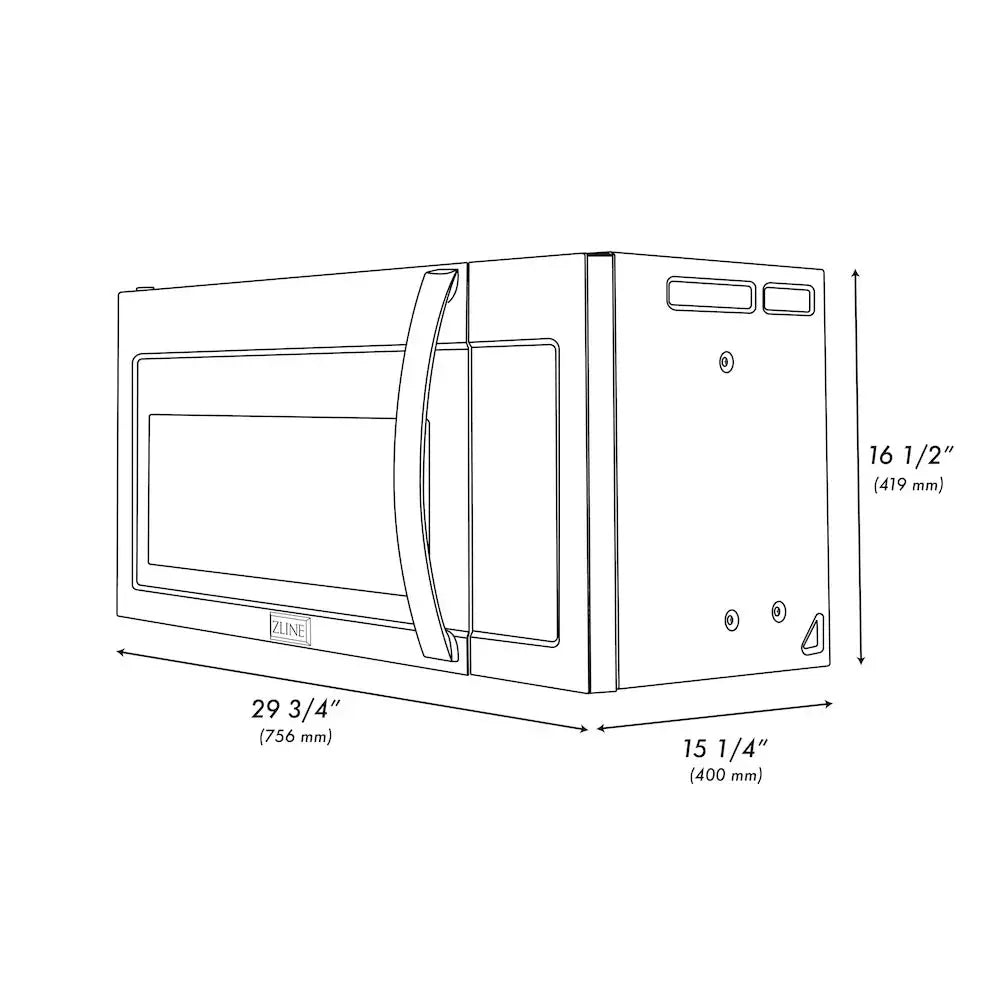 ZLINE 30" Bundle Range RA30 & Microwave MWO-OTR-H-30, 2KP-RAOTR30 by Farmhouse Kitchen and Bath