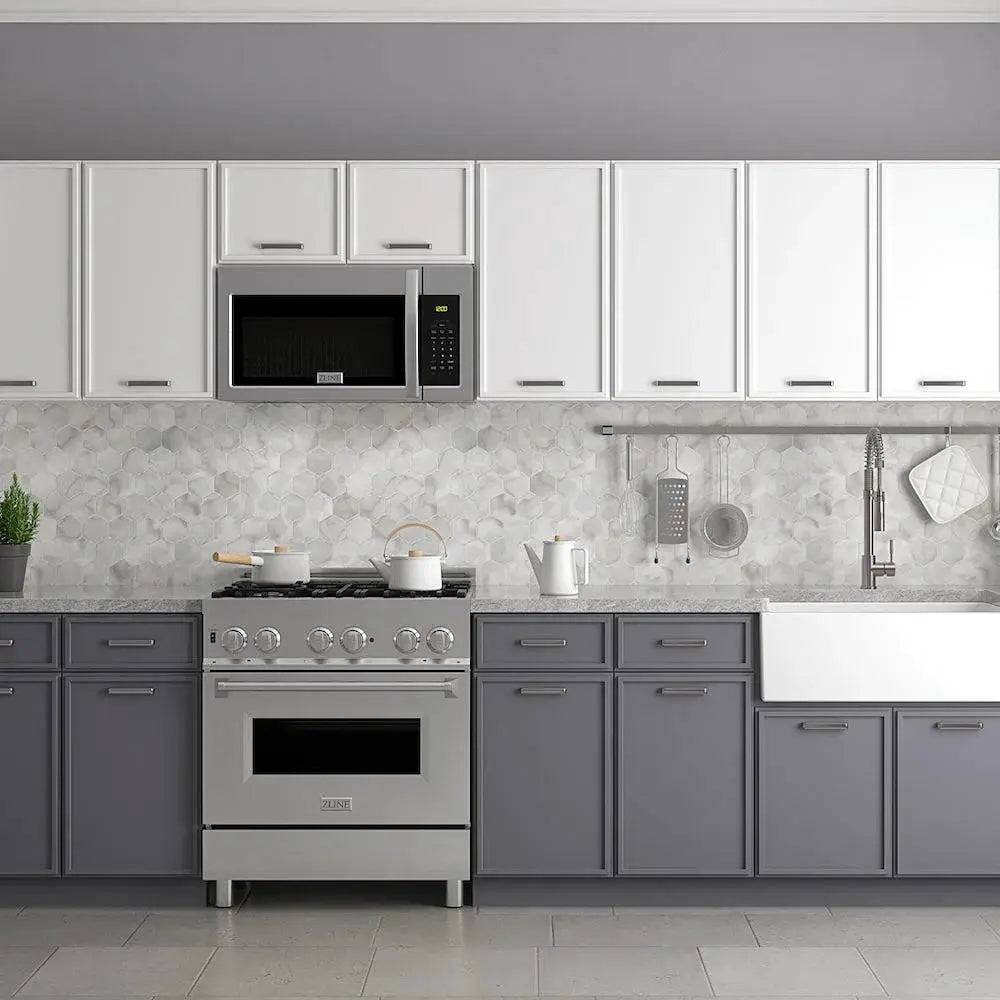 ZLINE 30" Bundle Range RA30 & Microwave MWO-OTR-H-30, 2KP-RAOTR30 by Farmhouse Kitchen and Bath