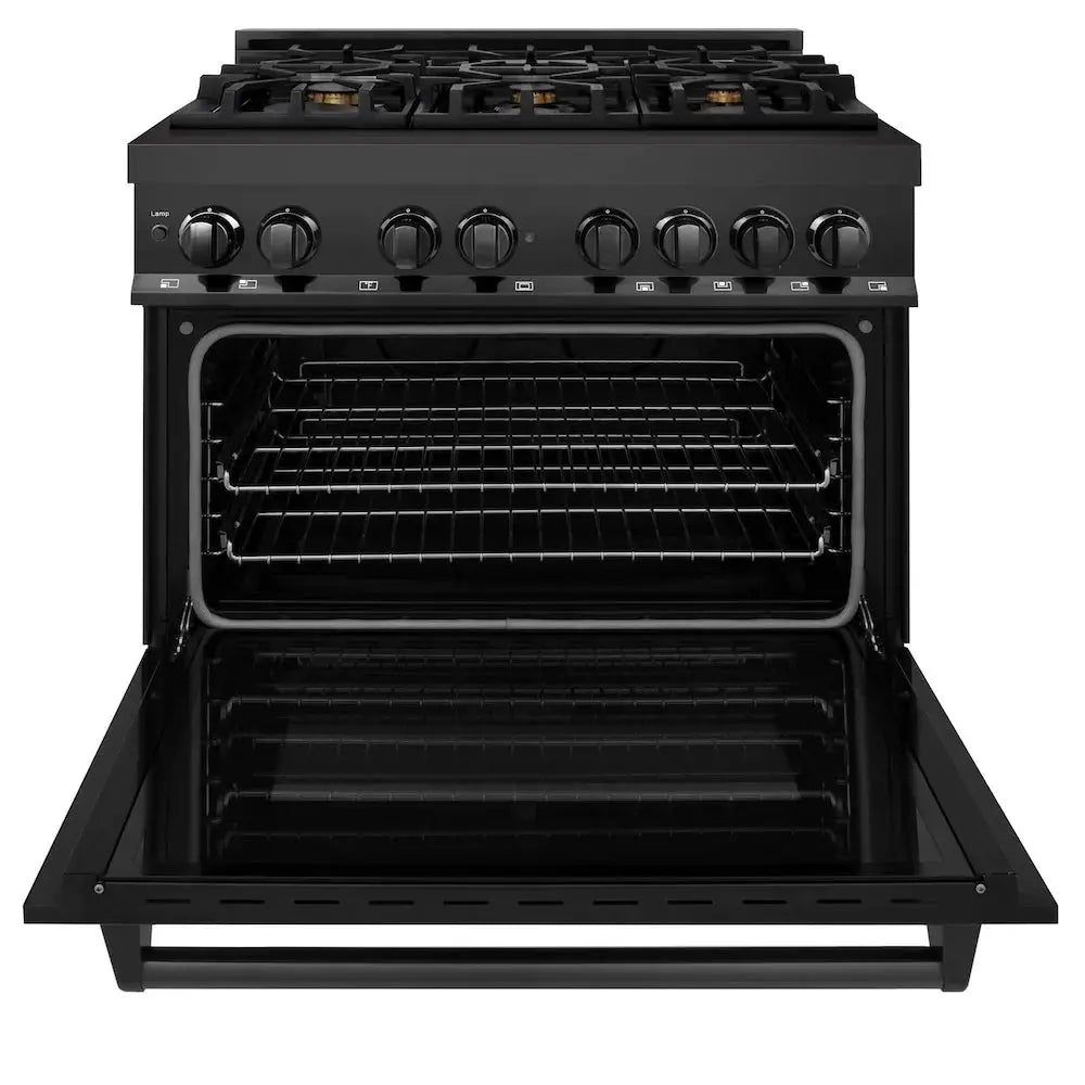 ZLINE 36 " Kitchen Package Range , Range Hood , Microwave , Dishwasher , 4KP-RABRH36-MWDW by Farmhouse Kitchen and Bath
