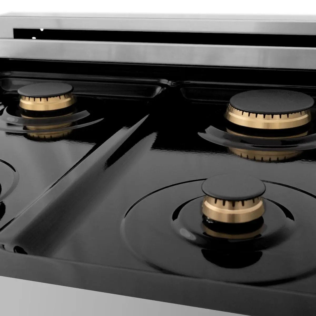 ZLINE 24" Dual Fuel Range, Stainless Steel, Brass Burners, RA-BR-24 by Farmhouse Kitchen and Bath