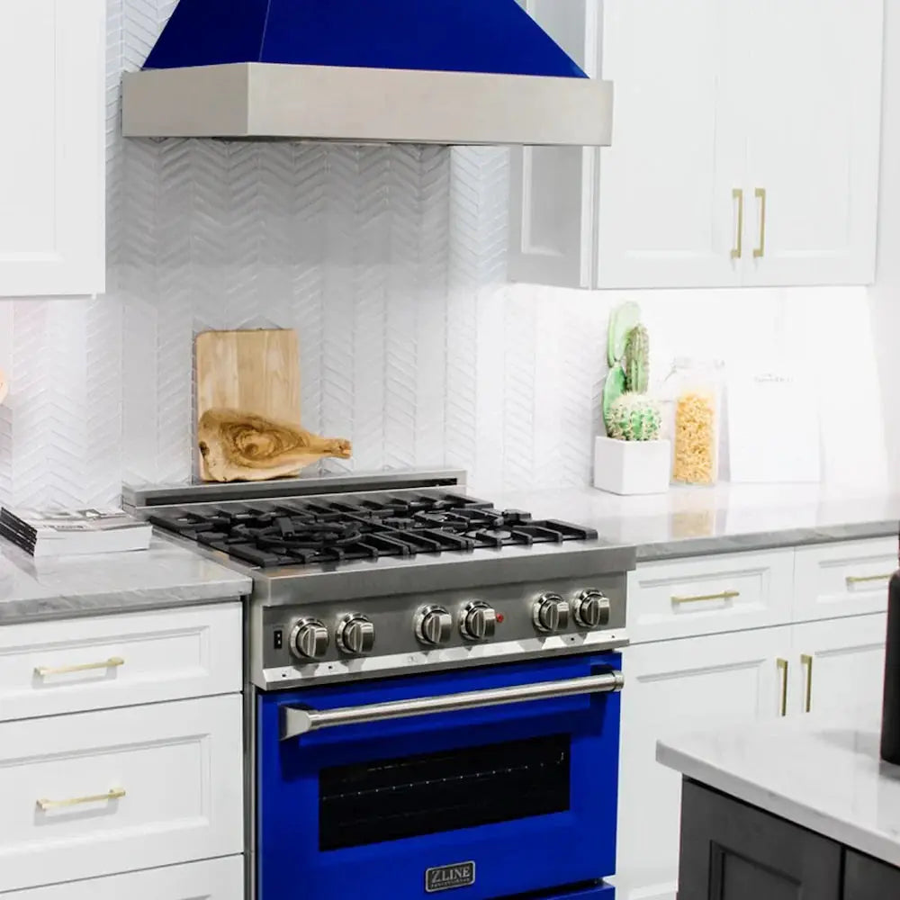 ZLINE 30" Bundle Range RAS-BG-30 & Range Hood 8654BG-30, 2KP-RASBGRH30 by Farmhouse Kitchen and Bath