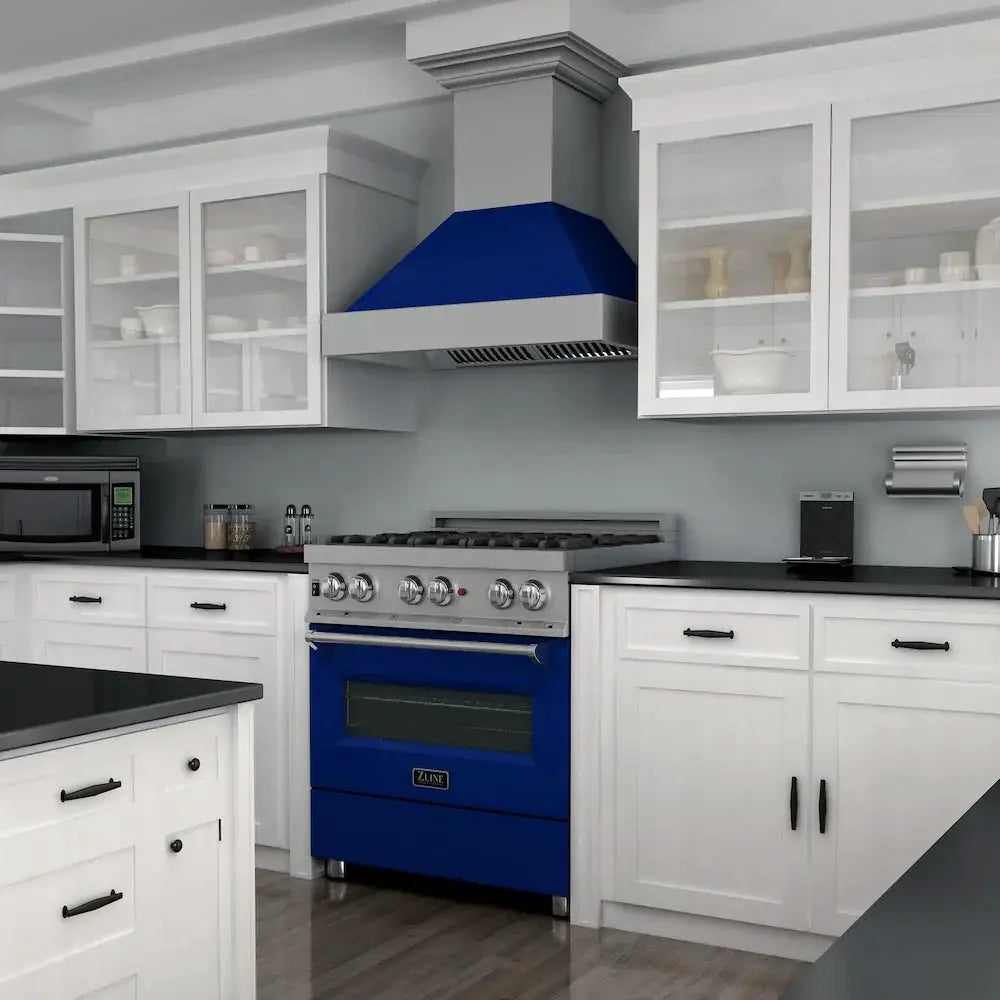 ZLINE 30" Bundle Range RAS-BG-30 & Range Hood 8654BG-30, 2KP-RASBGRH30 by Farmhouse Kitchen and Bath