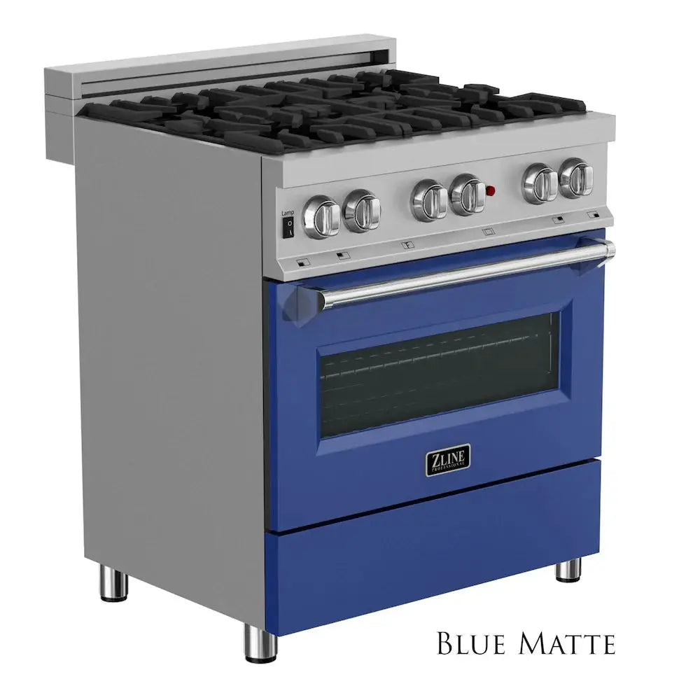 ZLINE 30" Bundle Range RAS-BM-30 & Range Hood 8654BM-30, 2KP-RASBMRH30 by Farmhouse Kitchen and Bath