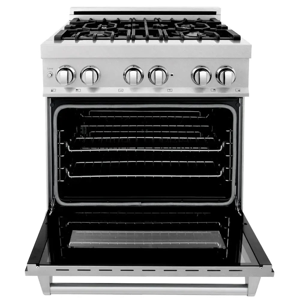 ZLINE 30" Bundle Range RAS-SN-30 & Range Hood 8654SN-30, 2KP-RASSNRH30 by Farmhouse Kitchen and Bath