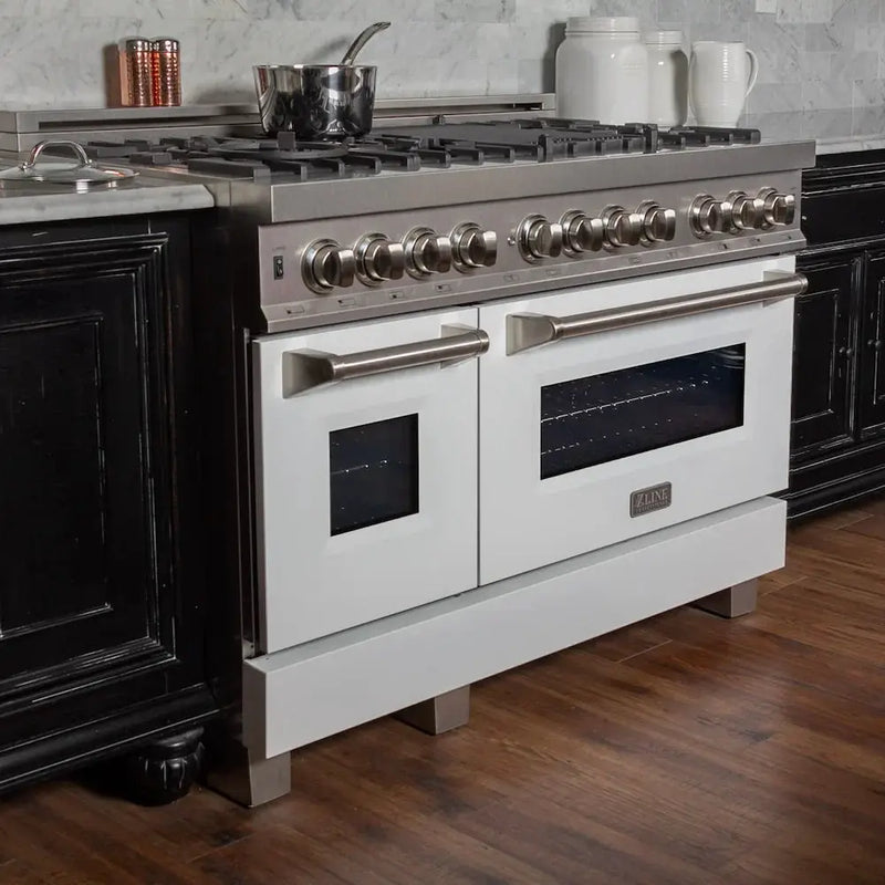 ZLINE 48" Bundle Range RAS-WM-48 & Range Hood 8654WM-48, 2KP-RASWMRH48 by Farmhouse Kitchen and Bath