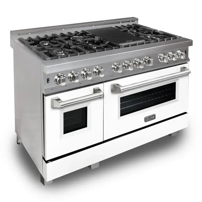 ZLINE 48" Bundle Range RAS-WM-48 & Range Hood 8654WM-48, 2KP-RASWMRH48 by Farmhouse Kitchen and Bath
