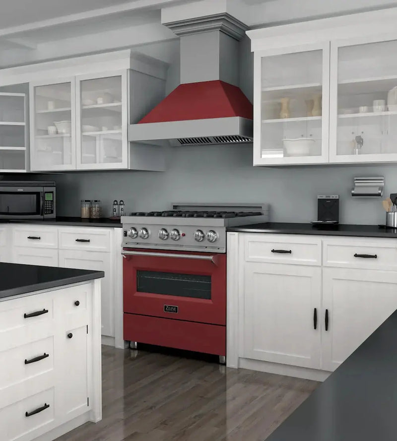 ZLINE 30" Bundle Range RAS-RM-30 & Range Hood 8654RM-30, 2KP-RASRMRH30 by Farmhouse Kitchen and Bath