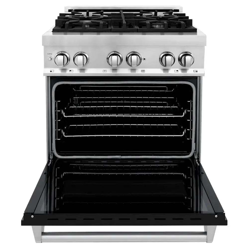 ZLINE 30" Bundle Range RA-BLM-30 & Wall Range Hood KB-30, 2KP-RABLMRH30 by Farmhouse Kitchen and Bath