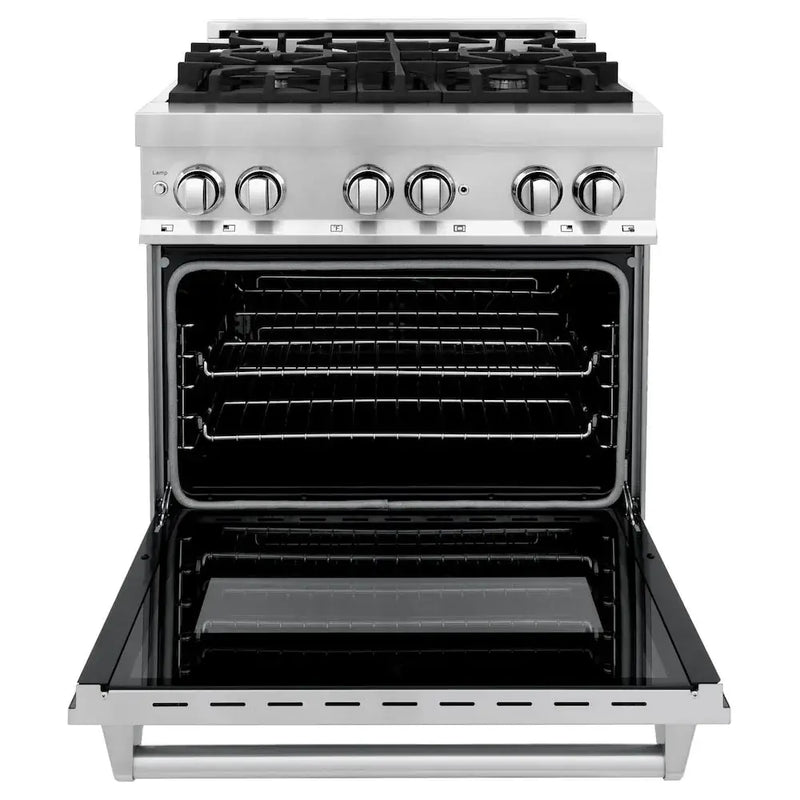 ZLINE Kitchen Package with Refrigerator, Range, Microwave, 3KPR-RAOTRH30 by Farmhouse Kitchen and Bath