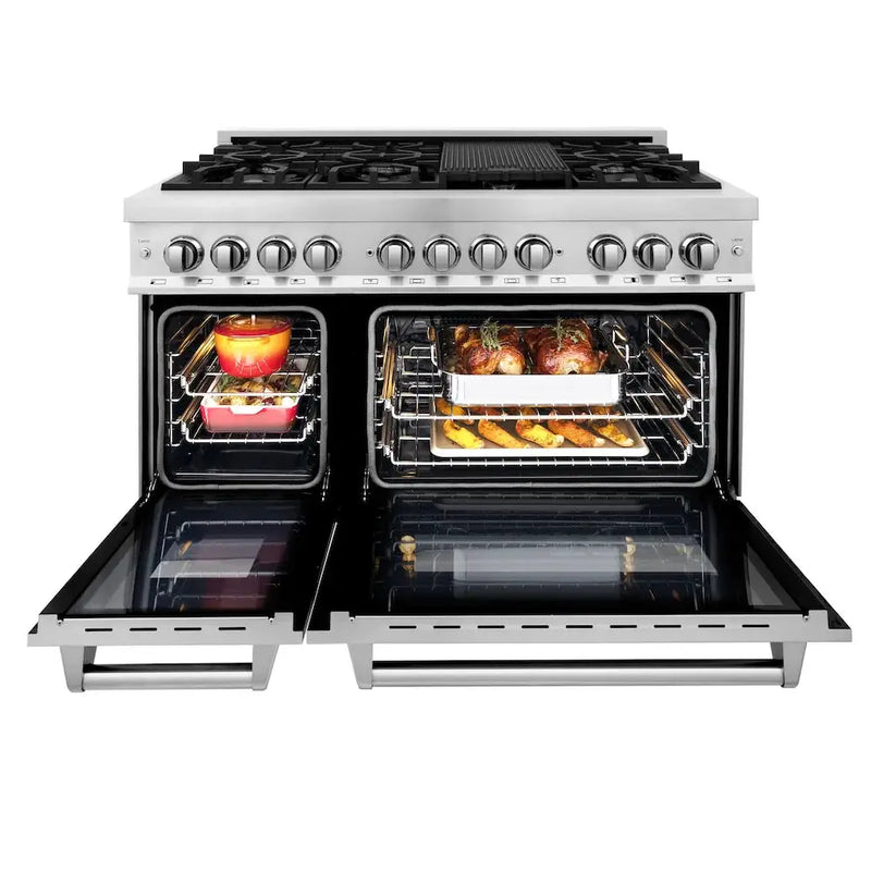 ZLINE 48 " Package Range, Range Hood, Microwave, Dishwasher, 4KP-RARH48-MWDW by Farmhouse Kitchen and Bath