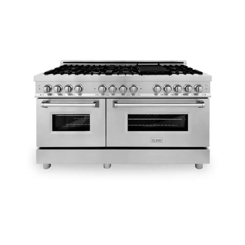 ZLINE Kitchen Package Refrigerator, Range , Range Hood , Microwave, Dishwasher 5KPR-RARH60-MWDWV by Farmhouse Kitchen and Bath