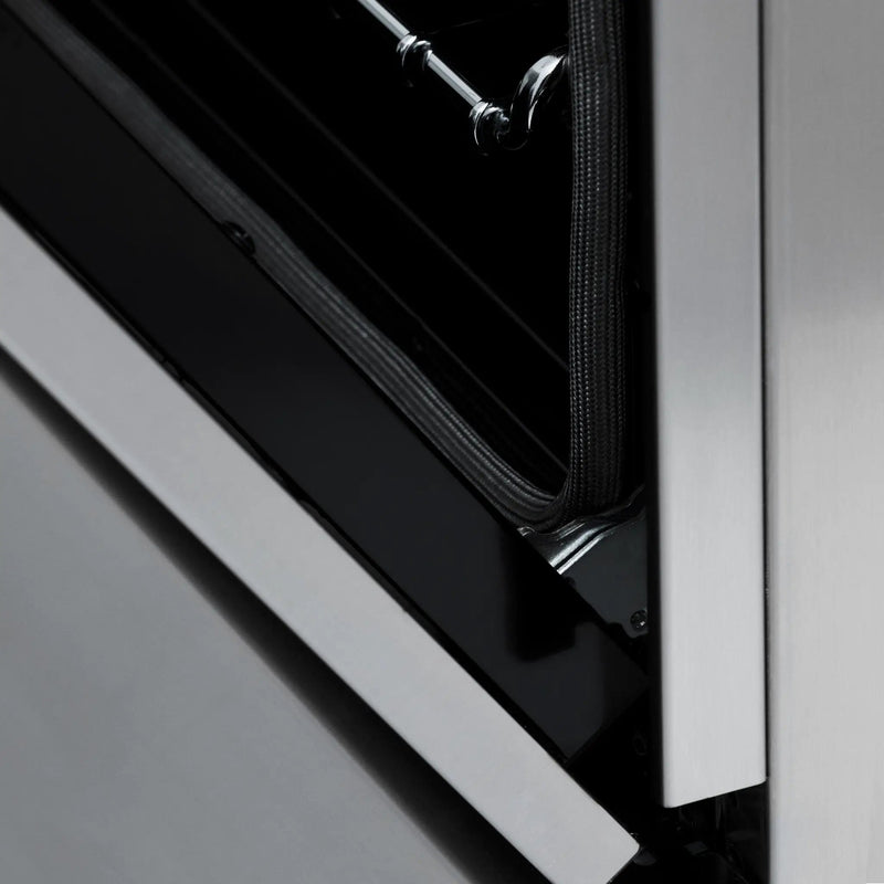ZLINE 24" Autograph Dual Fuel Range, Stainless, Black accents, RAZ-24-MB by Farmhouse Kitchen and Bath