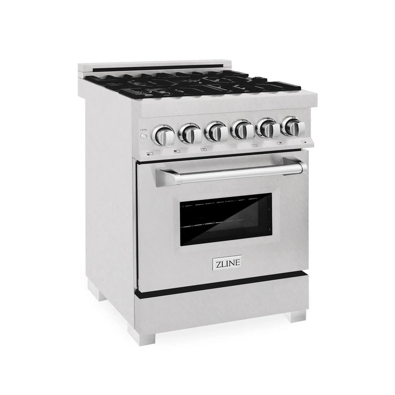 ZLINE 24" Professional Dual Fuel Range, Stainless Steel Door, RA-SN-24 by Farmhouse Kitchen and Bath