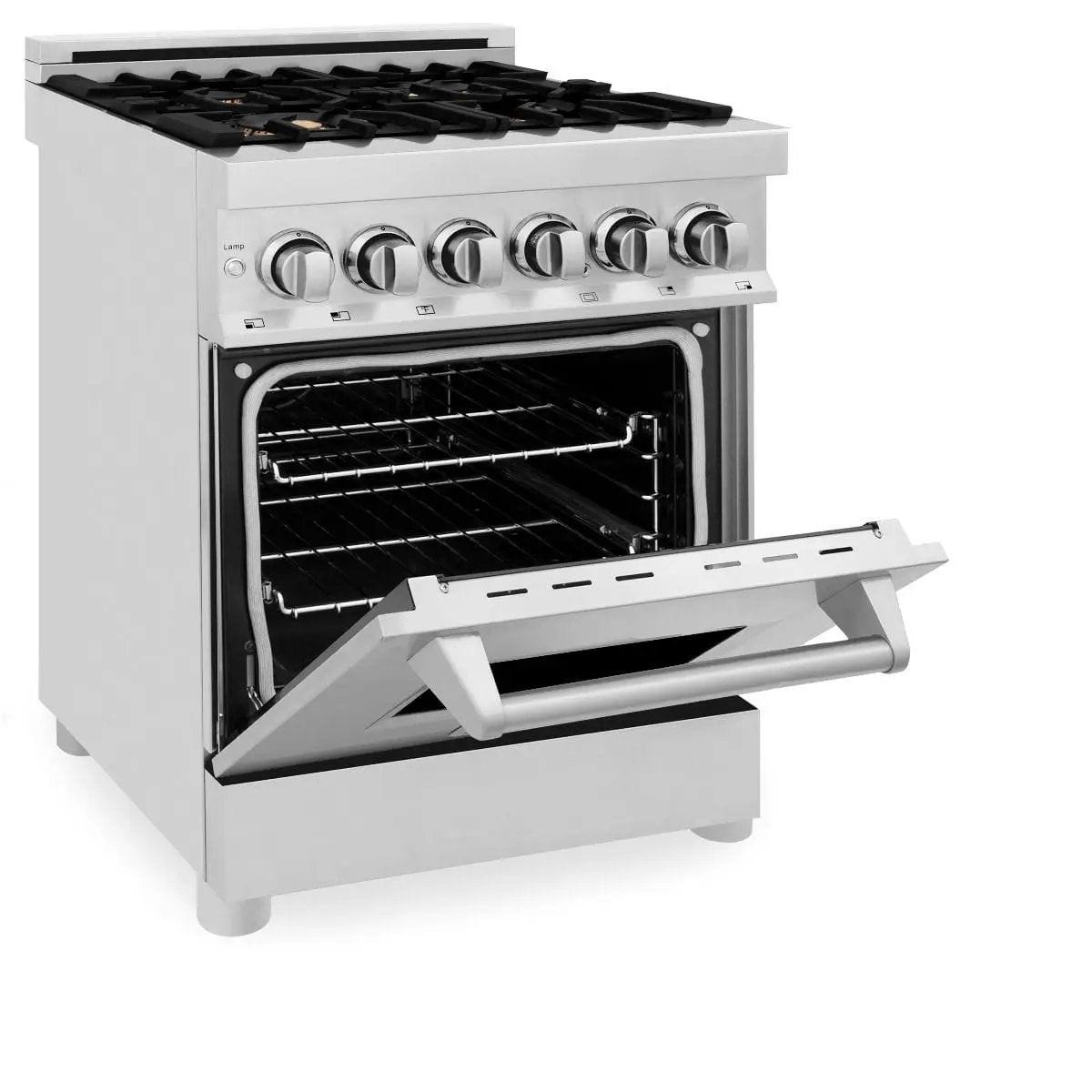 ZLINE 24" Dual Fuel Range, Stainless Steel, Brass Burners, RA-BR-24 by Farmhouse Kitchen and Bath