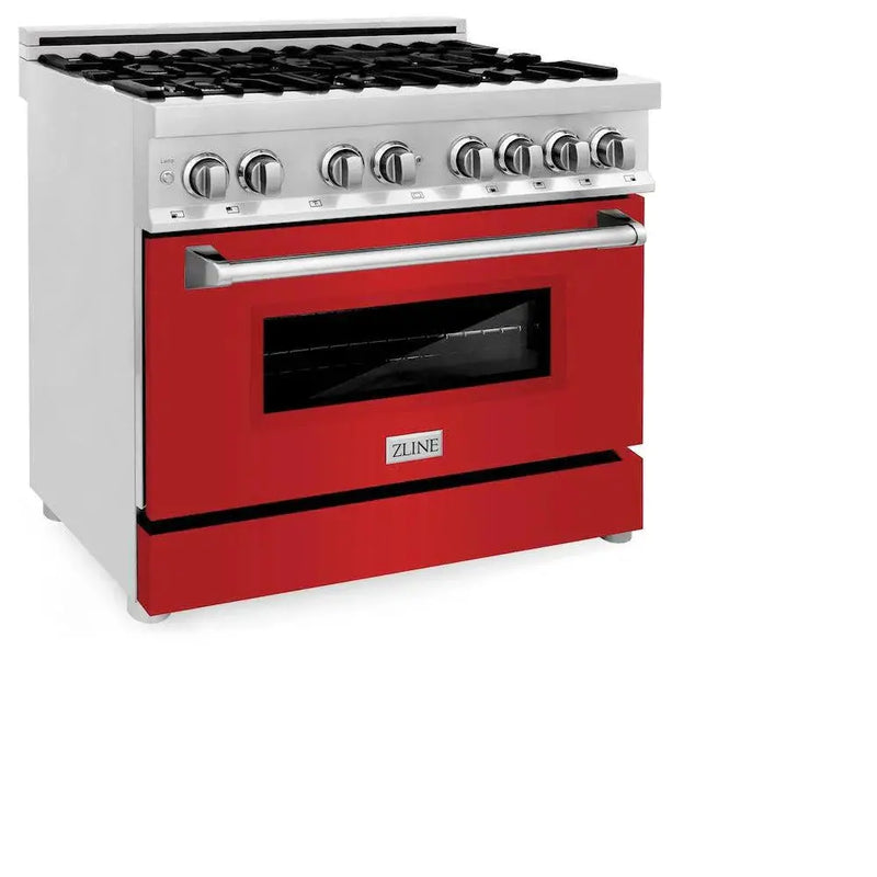 ZLINE 36" Bundle Range RA-RM-36 & Wall Range Hood KB-36, 2KP-RARMRH36 by Farmhouse Kitchen and Bath