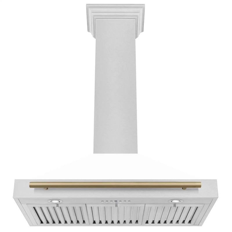 ZLINE 36" Autograph Stainless Wall Range Hood KB4SNZ-WM36-CB by Farmhouse Kitchen and Bath