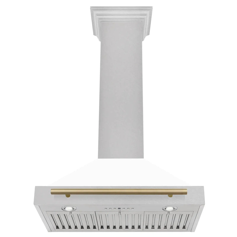 ZLINE 30" Autograph Stainless Wall Range Hood KB4SNZ-WM30-CB by Farmhouse Kitchen and Bath