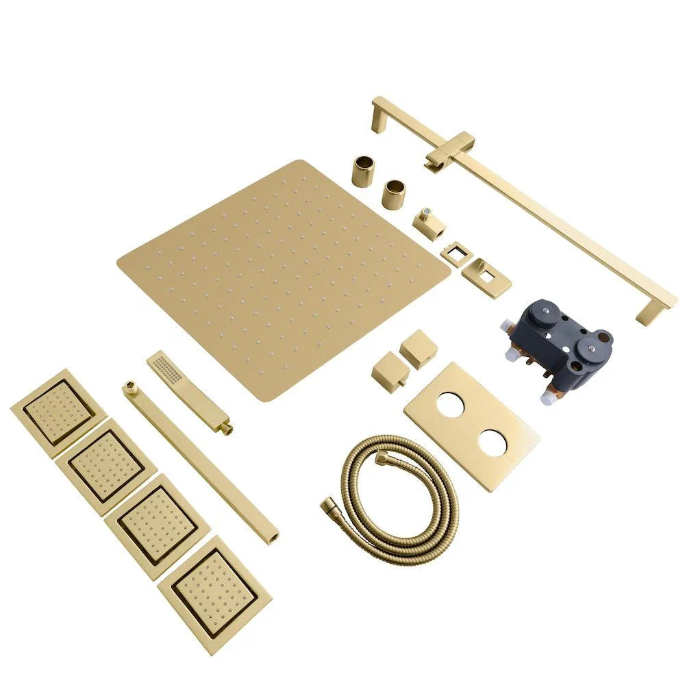 ZLINE Crystal Bay Thermostatic Shower System with Body Jets CBY-SHS-T3-CB by Farmhouse Kitchen and Bath