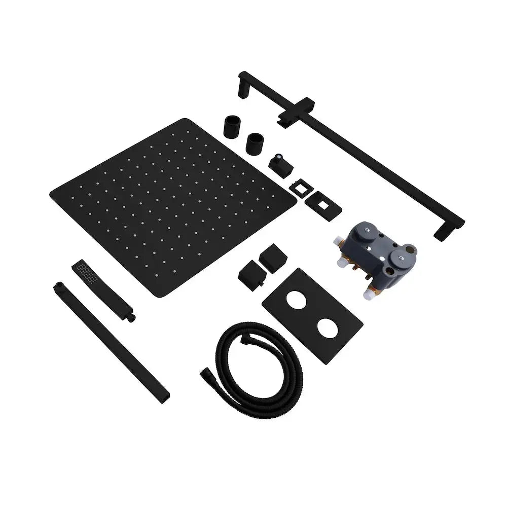 ZLINE Crystal Bay Thermostatic Shower System CBY-SHS-T2-MB by Farmhouse Kitchen and Bath