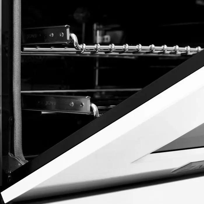 ZLINE 24" Professional Dual Fuel Range, Matte White Door, RA-WM-24 by Farmhouse Kitchen and Bath