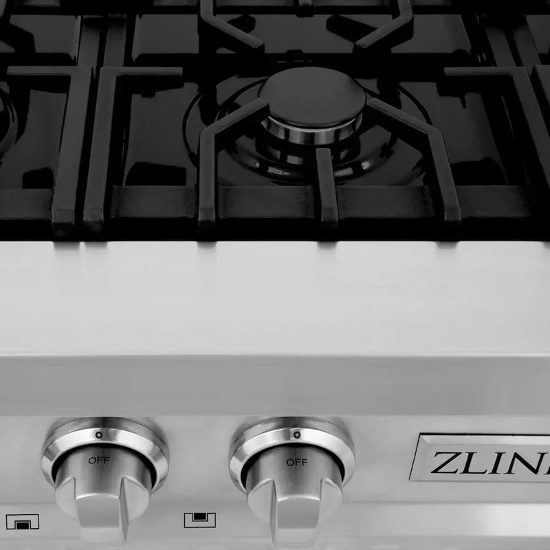 ZLINE Kitchen Package Refrigerator, Rangetop, Rangehood, Wall Oven, 4KPR-RTRH36-AWD by Farmhouse Kitchen and Bath
