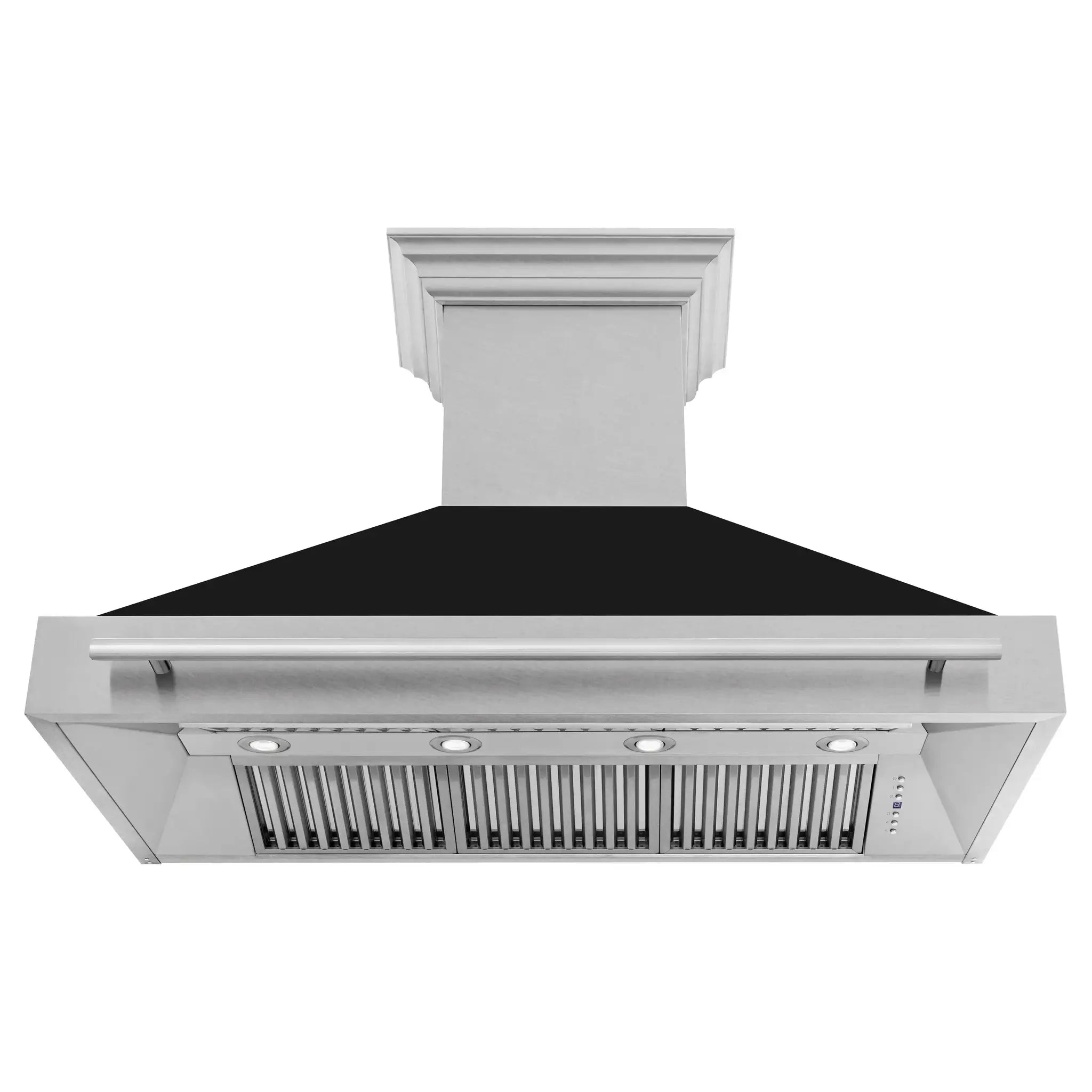 ZLINE 48" Autograph DuraSnow Black Matt Wall Range Hood 8654SNX-BLM-48 by Farmhouse Kitchen and Bath