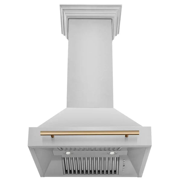 ZLINE 30" Autograph Stainless Wall Range Hood, White, 8654STZ-30-CB, photo 2 of 6