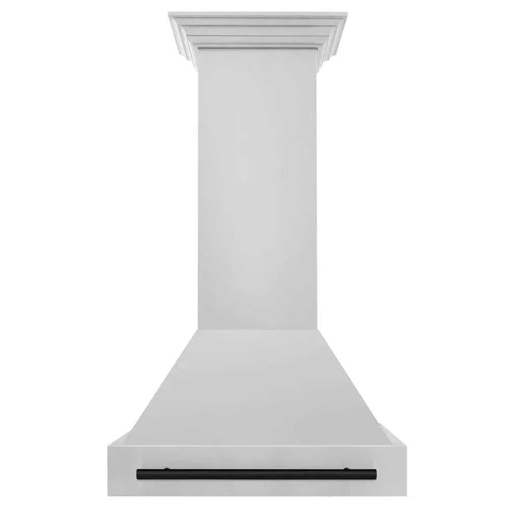 ZLINE 30" Autograph Stainless Wall Range Hood, White, 8654STZ-30-MB by Farmhouse Kitchen and Bath