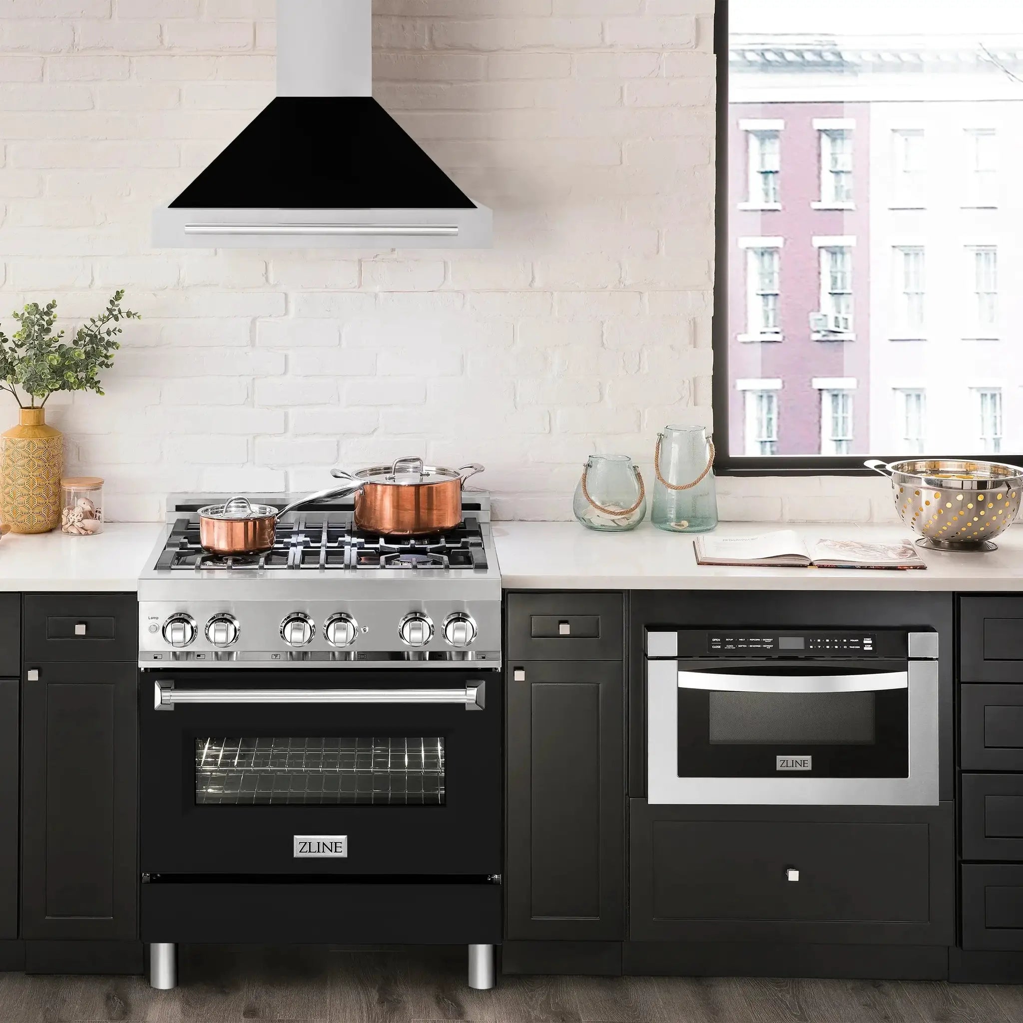 ZLINE 30" Stainless Range Hood Shell, Stainless Handle KB4STX-BLM-30 by Farmhouse Kitchen and Bath