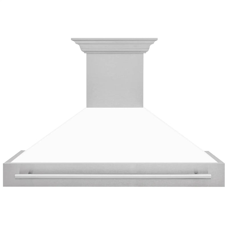 ZLINE 48" Autograph DuraSnow White Stainless Wall Range Hood 8654SNX-WM-48 by Farmhouse Kitchen and Bath