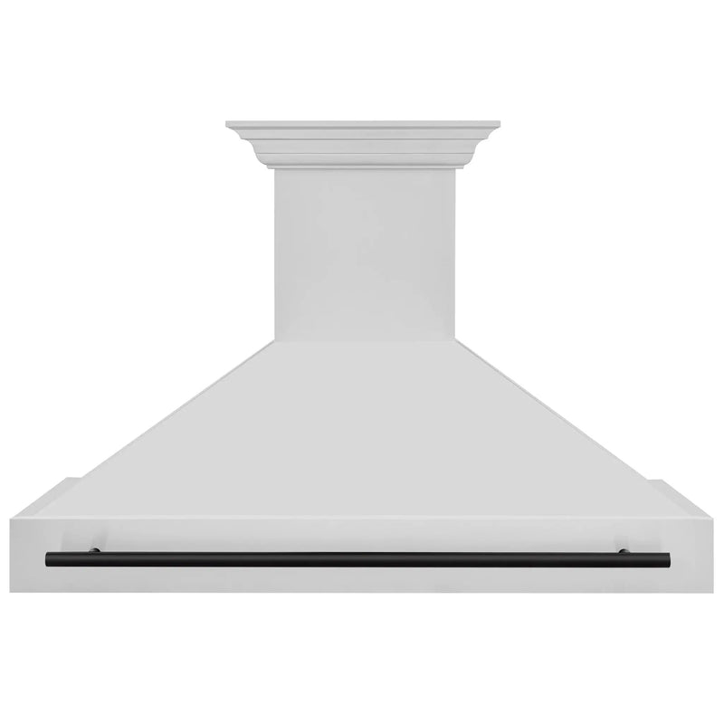 ZLINE 48" Autograph Stainless Wall Range Hood, Black Handle 8654STZ-48-MB by Farmhouse Kitchen and Bath